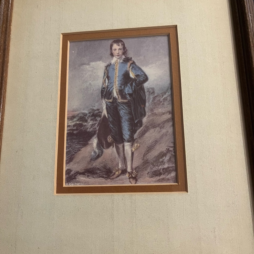 Framed Portrait Art Print with Gold Frame